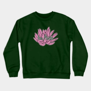 He/Him Pronoun - Succulent (pink/green) Crewneck Sweatshirt